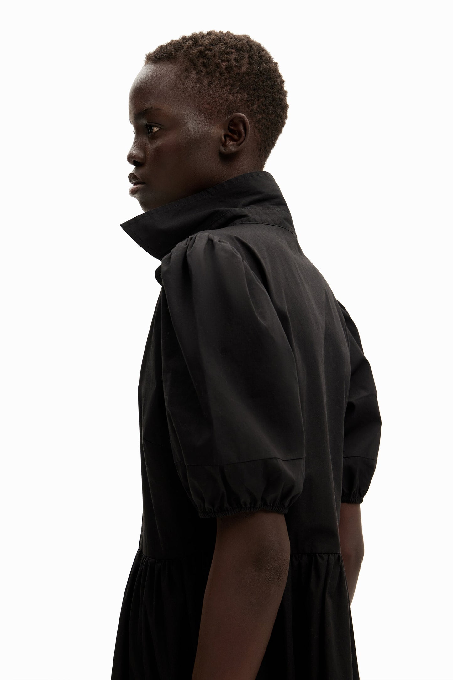 Poplin midi shirt dress