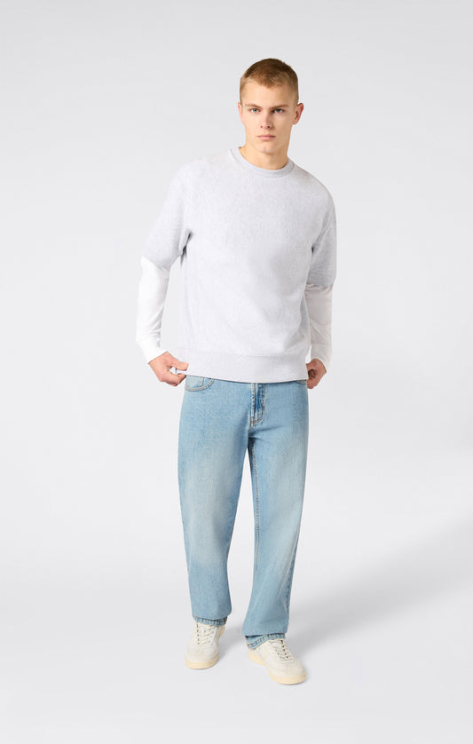 Men's Lightweight Short Sleeve Reverse Weave Crewneck Sweatshirt