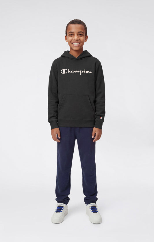 Boys' Lightweight Hooded Sweatshirt with Tonal Embroidered Maxi Logo Icons