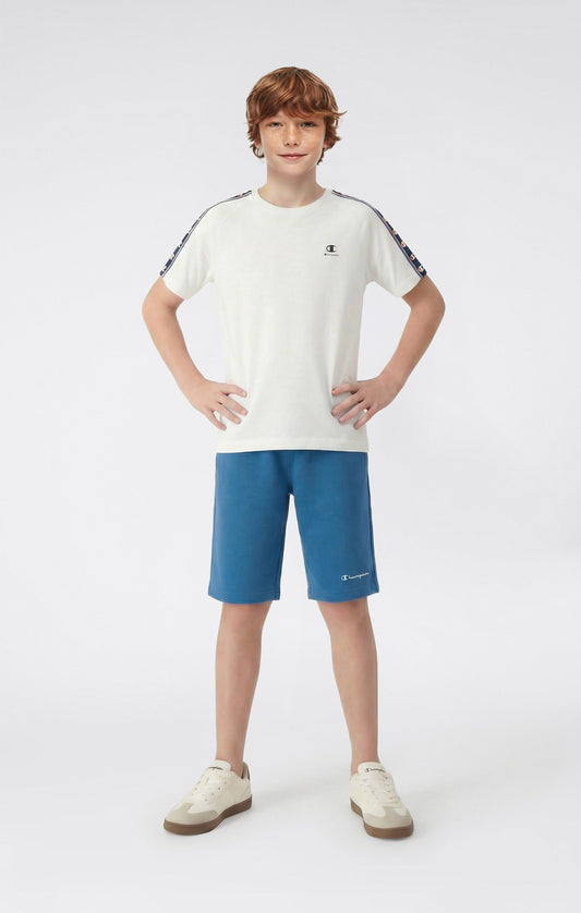 Boys' Bermuda Shorts with Small Embroidered Logo Icons