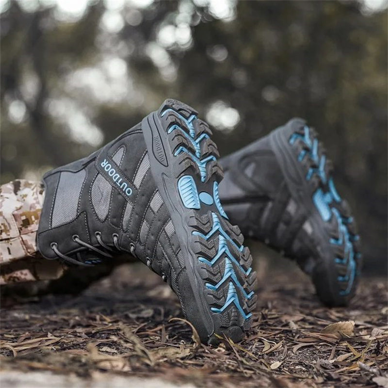 (⏰Limited Time Discount 49% off) Men's Lightweight Breathable Durable Anti-slip Hiking Boots Combat Army Boots Work Boots