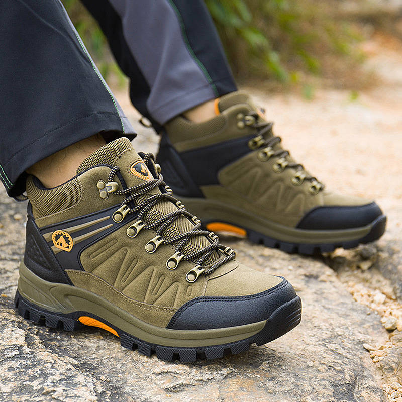 (⏰BLACK FRIDAY SPECIAL-70%OFF)Men's Mountaineering Orthopedic Ankle Support Hiking Boots Waterproof Non-Slip Wide Toe Tactical Boots