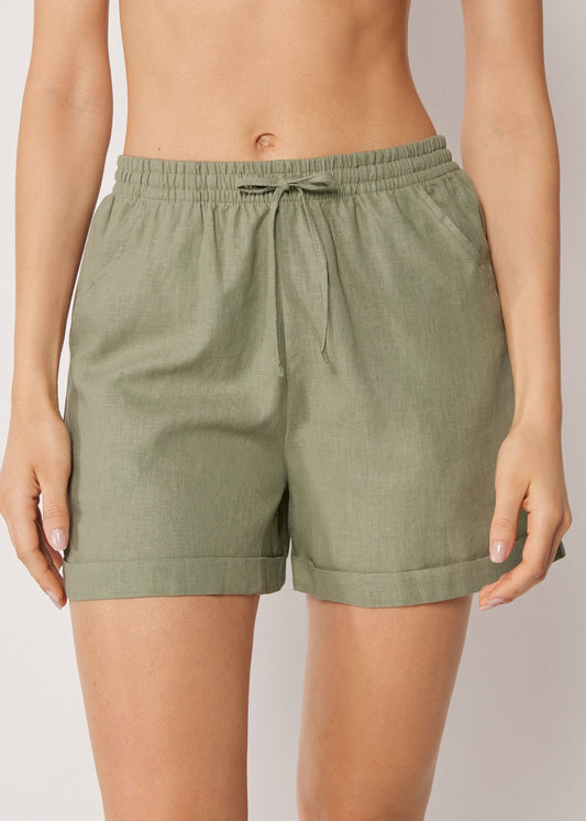 Linen and Viscose Shorts