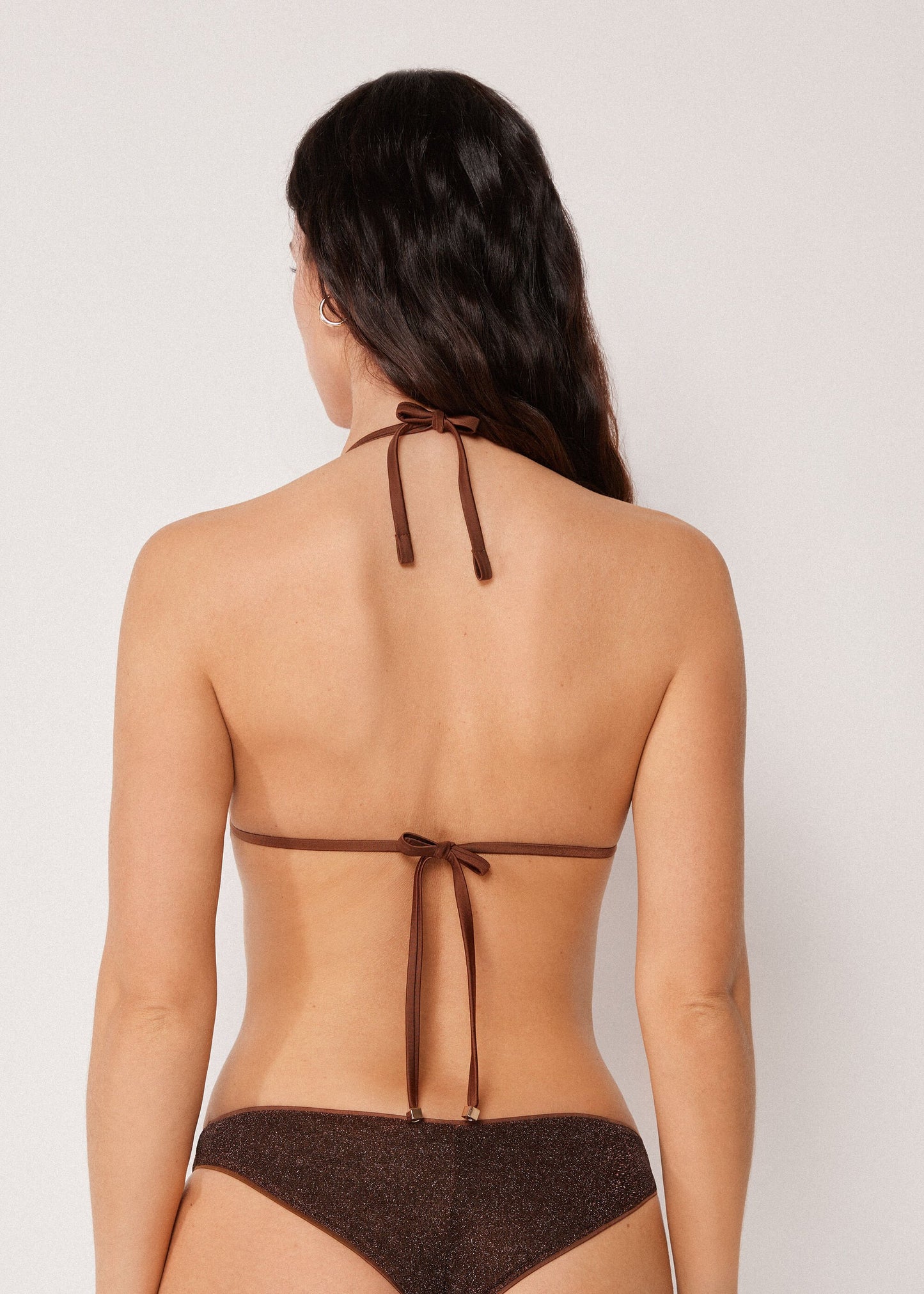 Triangle Bikini Top Metallic Glow