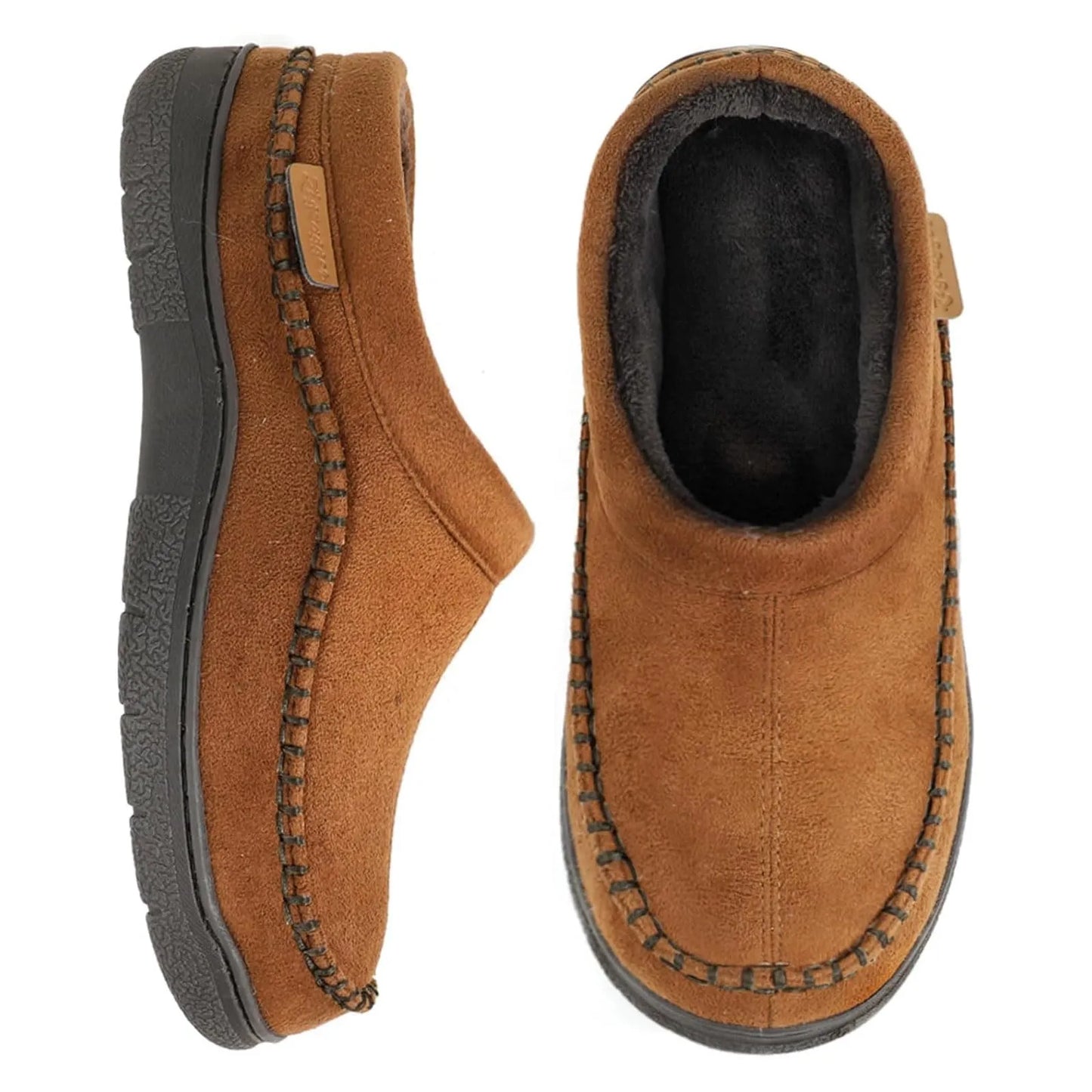 🔥🚀 Hot Sale! Limited Stock!🚀 👟Men's Daily Non-Slip Warm Plush Wide Toe Slip-On Loafers Slippers