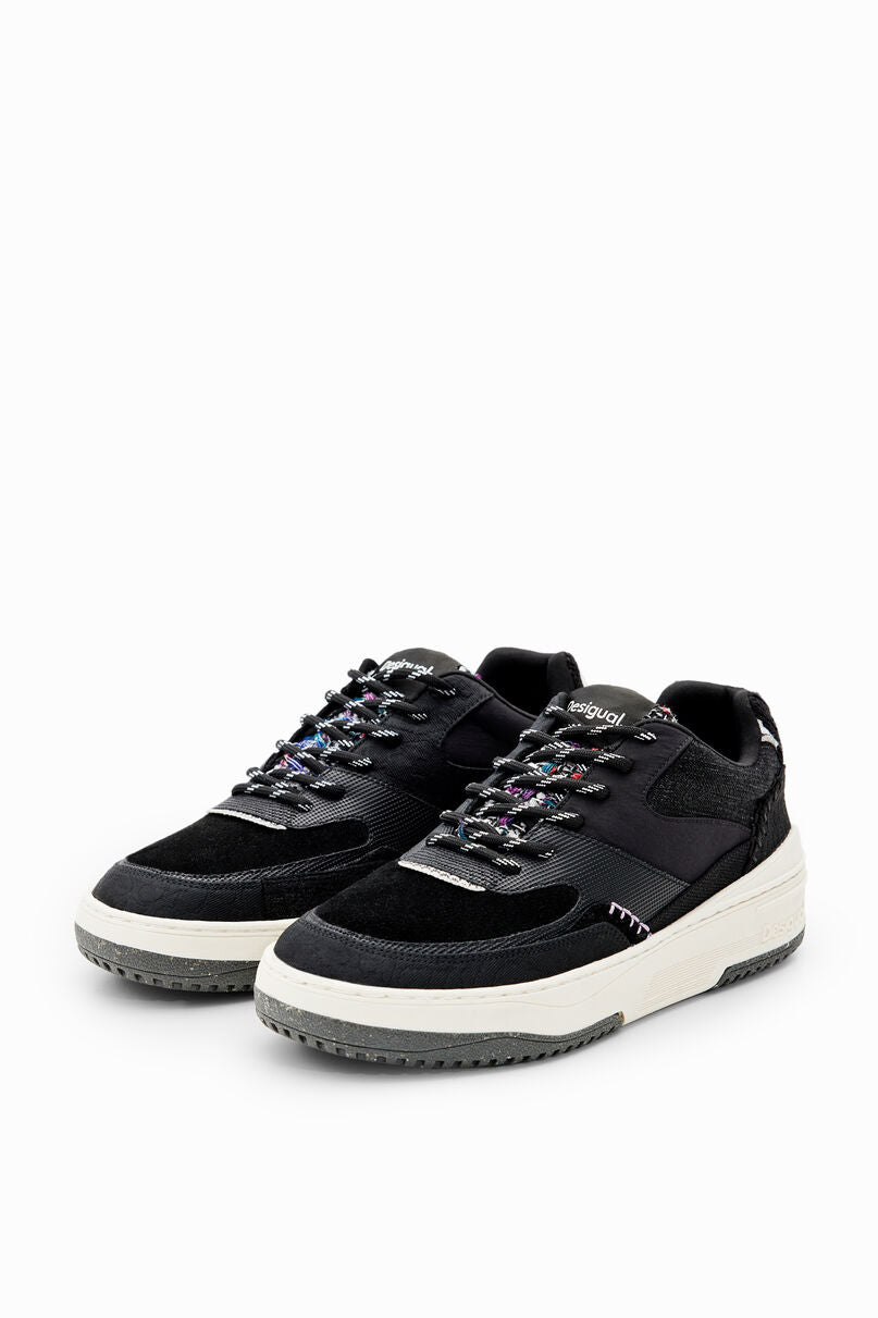 Retro chunky patchwork sneakers