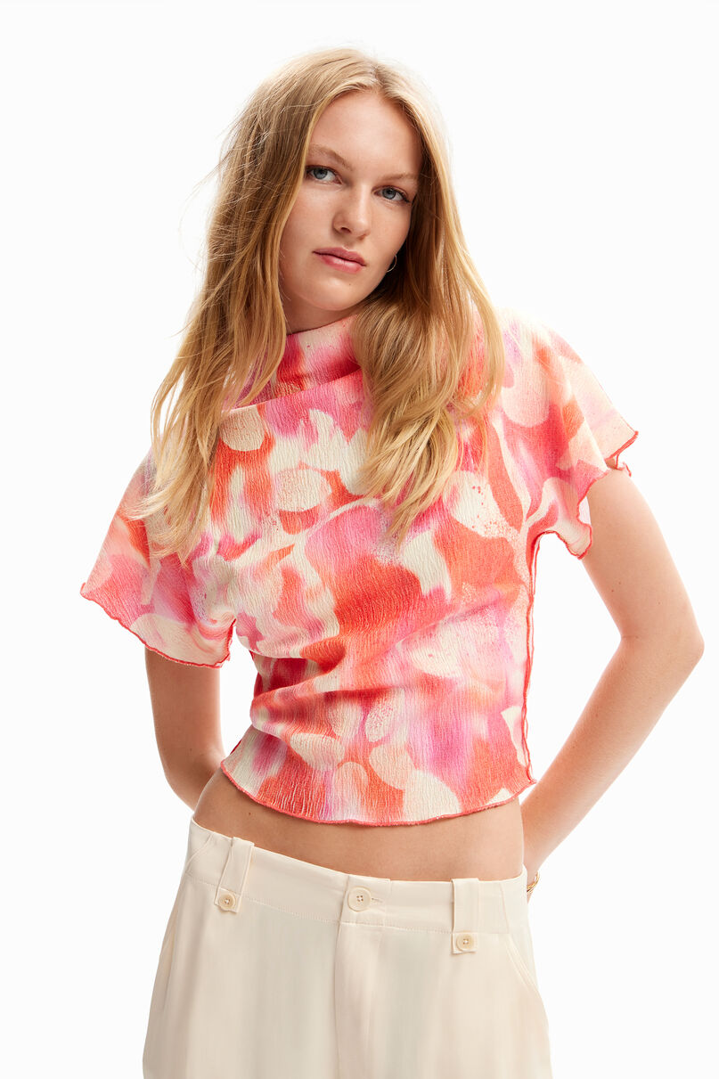 Floral textured blouse