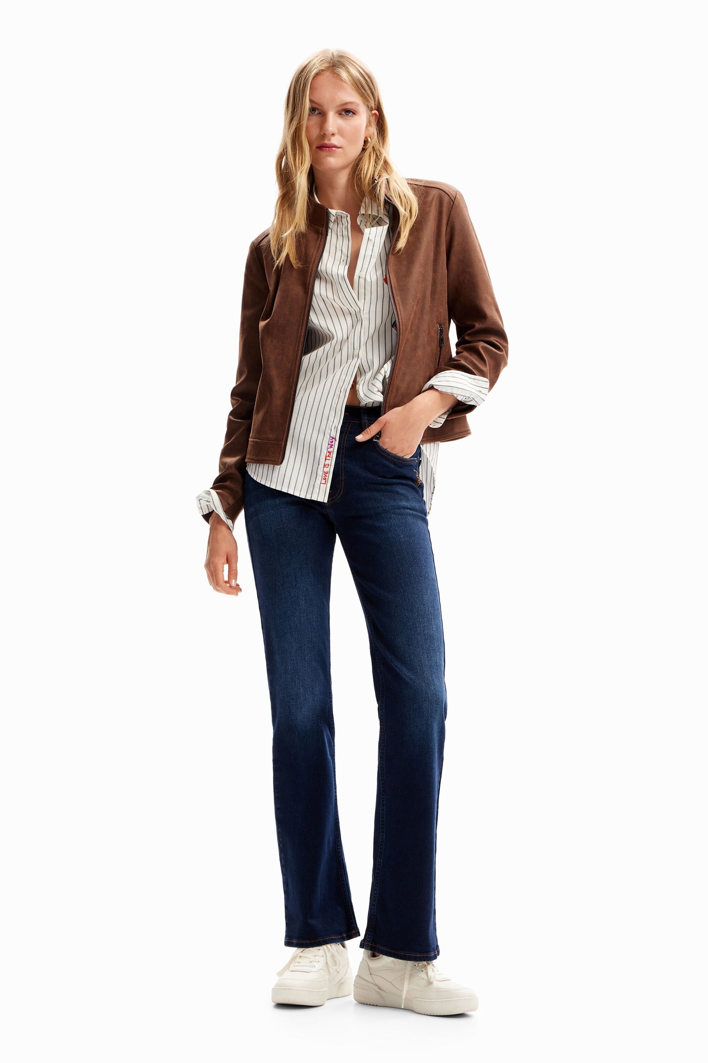 Slim biker jacket