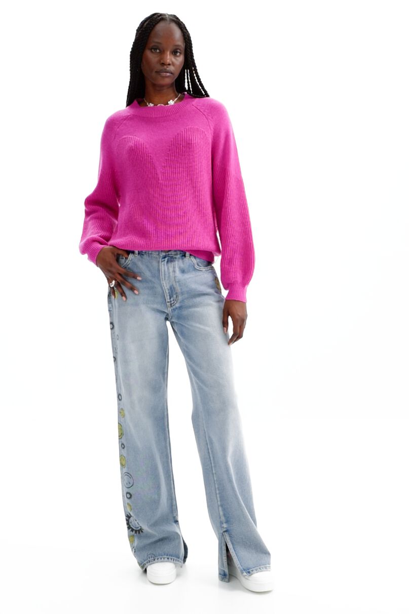Plain sheer pullover