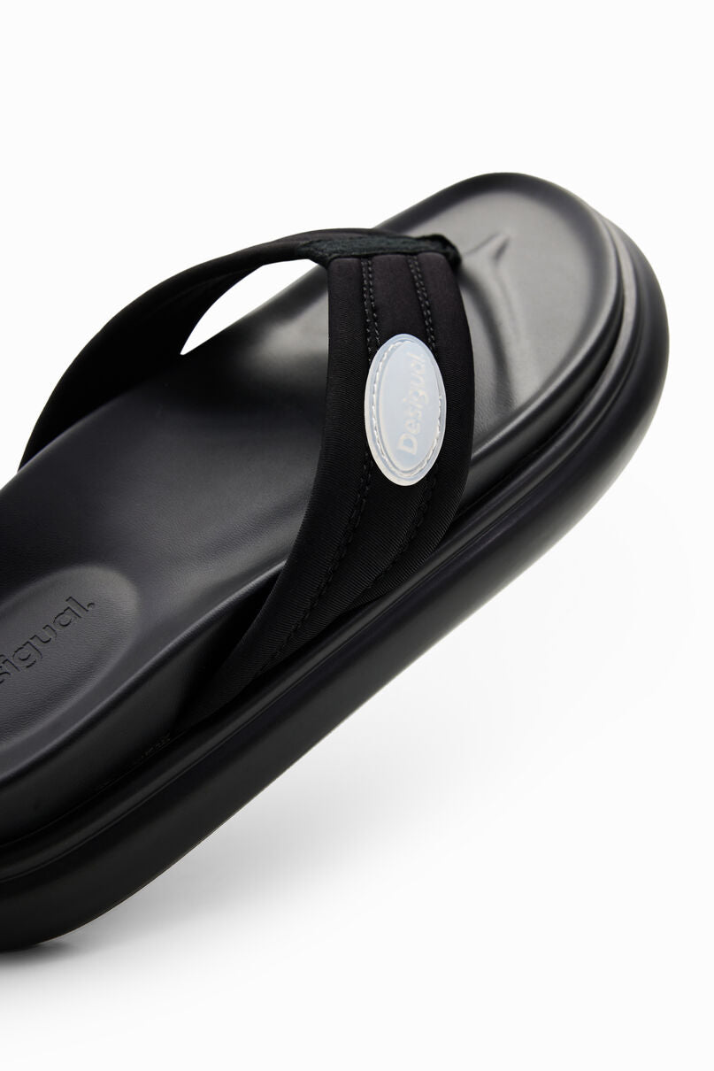 Platform toe post sandals
