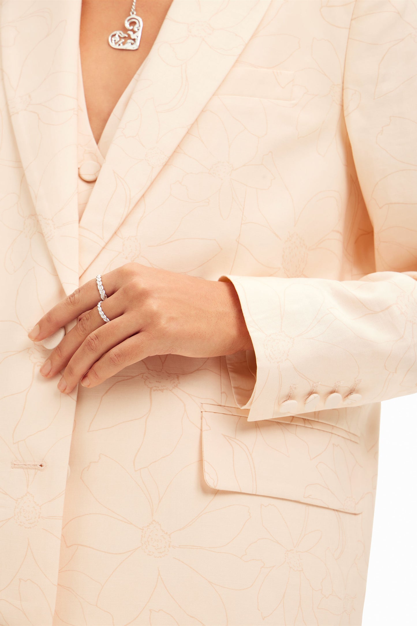 Straight floral blazer