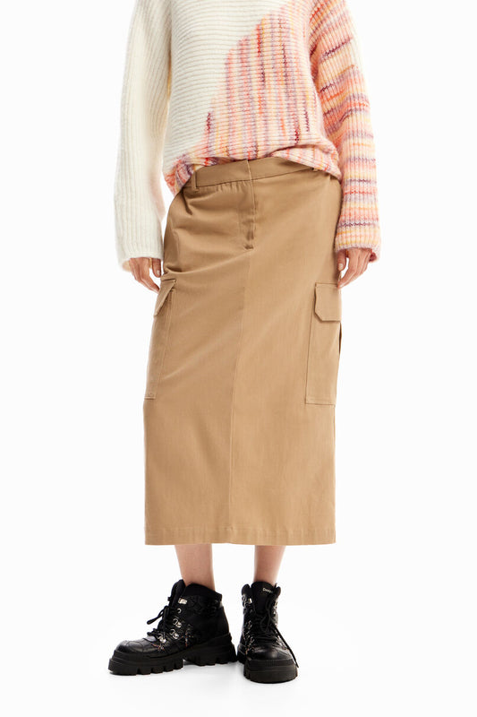 Cargo midi skirt