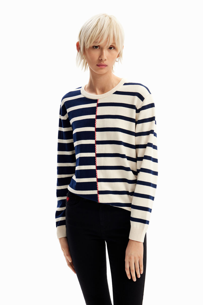 Zigzag stripe pullover