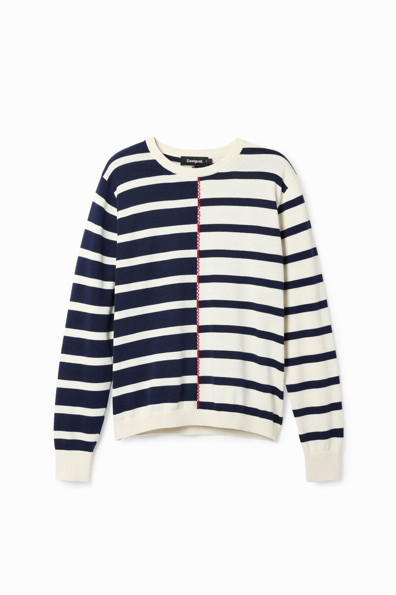 Zigzag stripe pullover