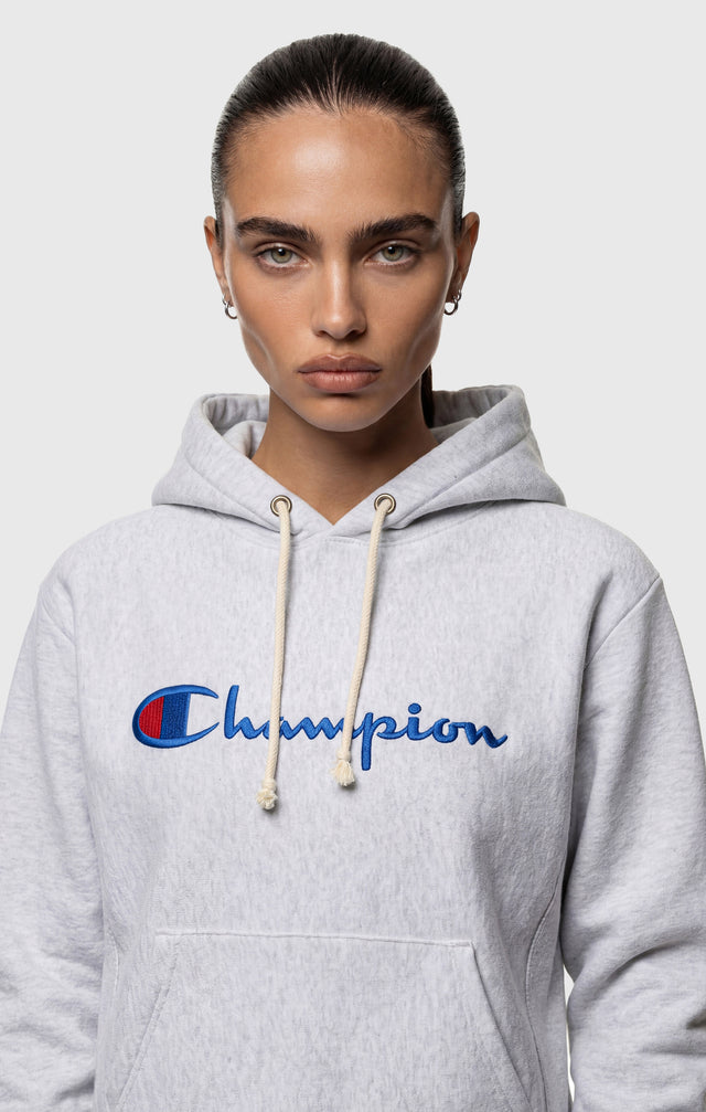 Women's Lightweight Reverse Weave Hoodie with Embroidered Logo