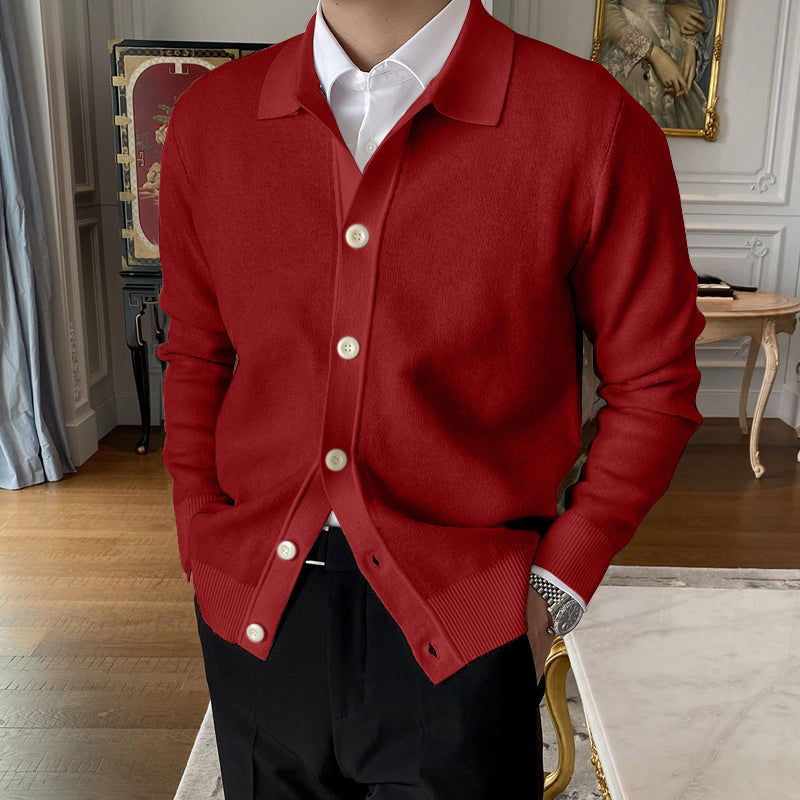 Hot Sale  50% OFFMen's Lapel Knitted Cardigan