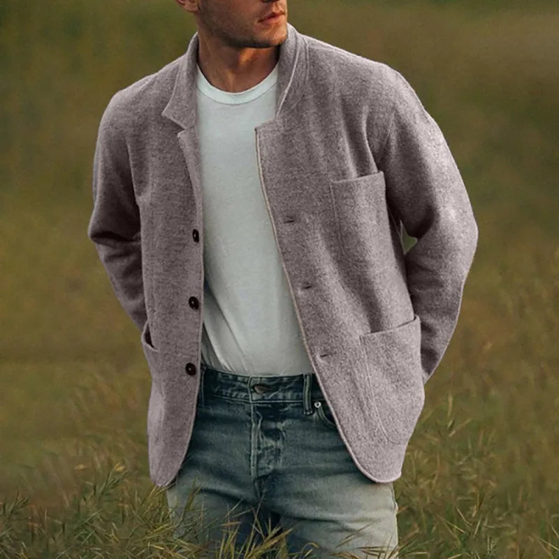 CLEARANCE SALE Men's Solid Color Fashion Jacket Coat Casual Jacket Coat