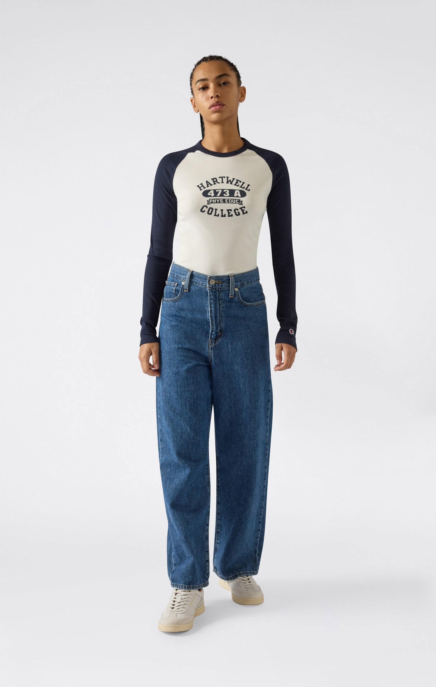 Women's Long Sleeve Cropped T-Shirt with Graphic