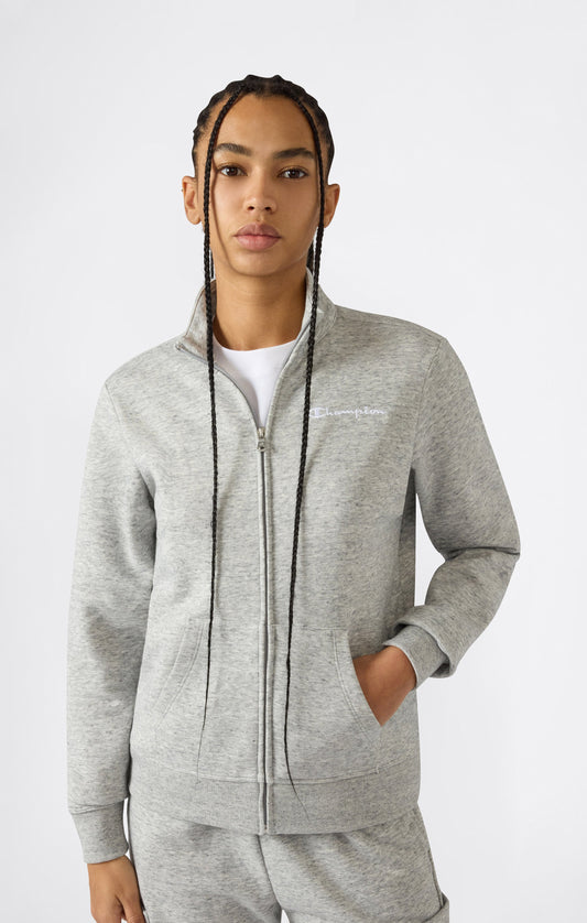 Women's Lightweight Full Zip Sweatshirt with Contrast Logo Icons