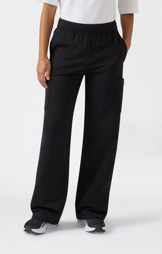 Women's Lightweight Wide Leg Fleece Jogger Pants Icons