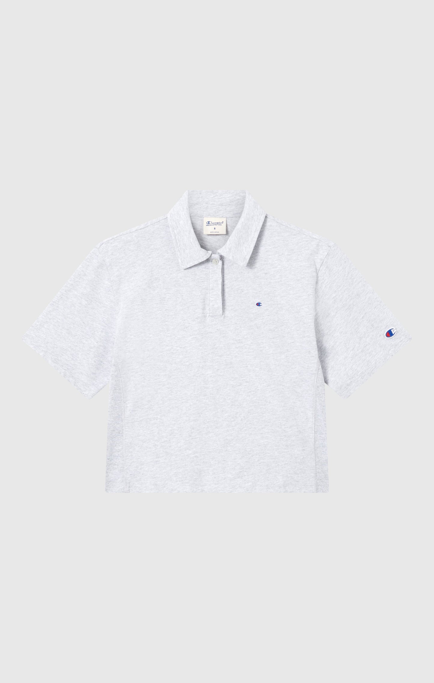 Women's Cropped Cotton Jersey Polo Shirt