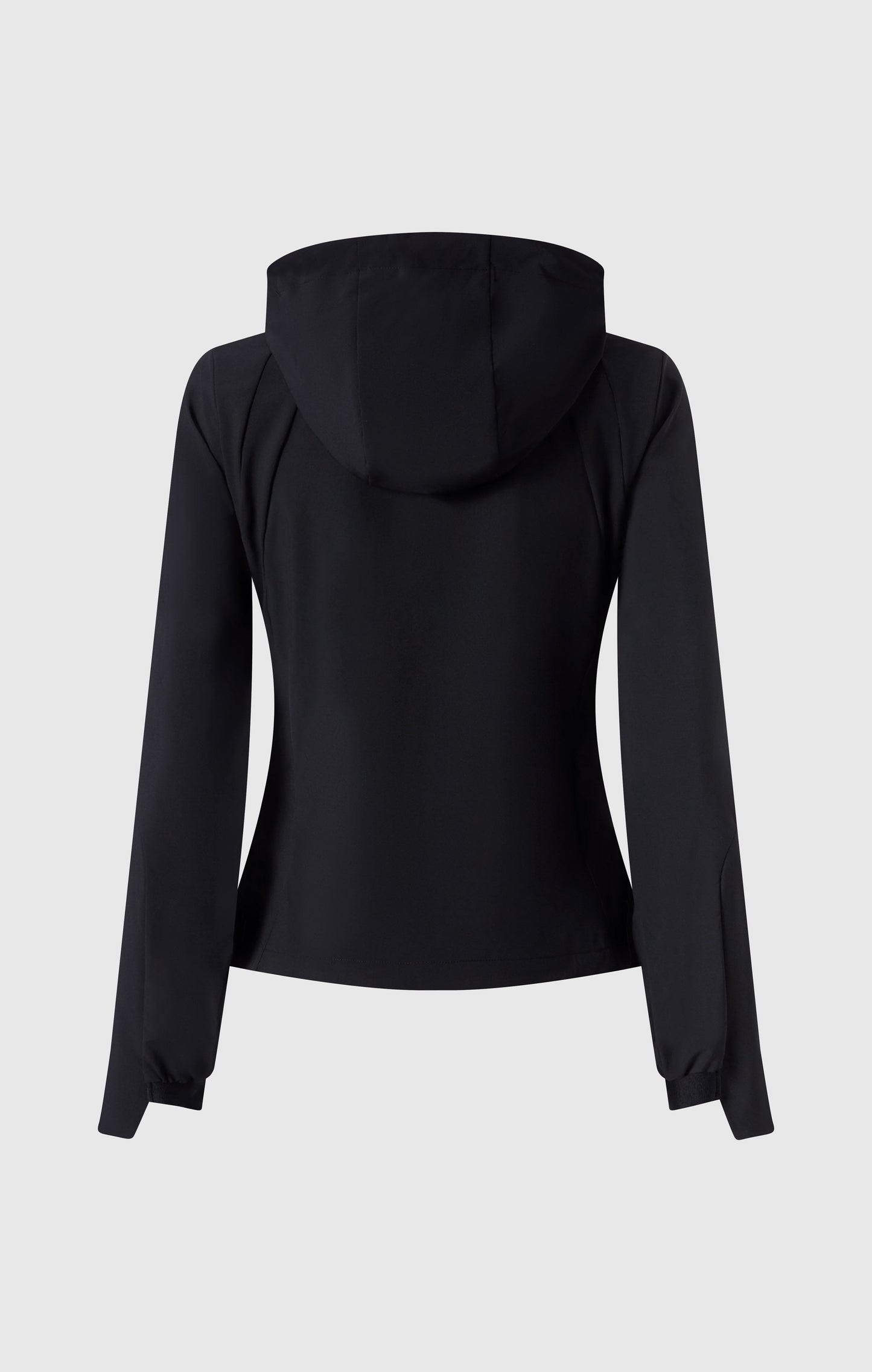 Women's Stretch Nylon Hooded Track Top Slim Fit