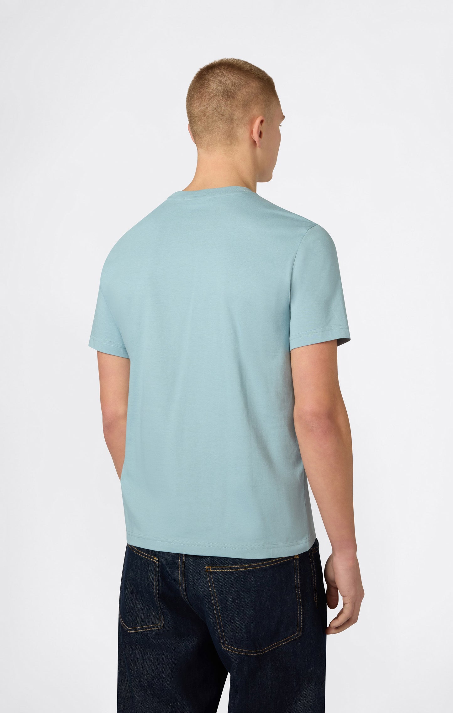 Men's T-Shirt with Small C Embroidery Logo Icons
