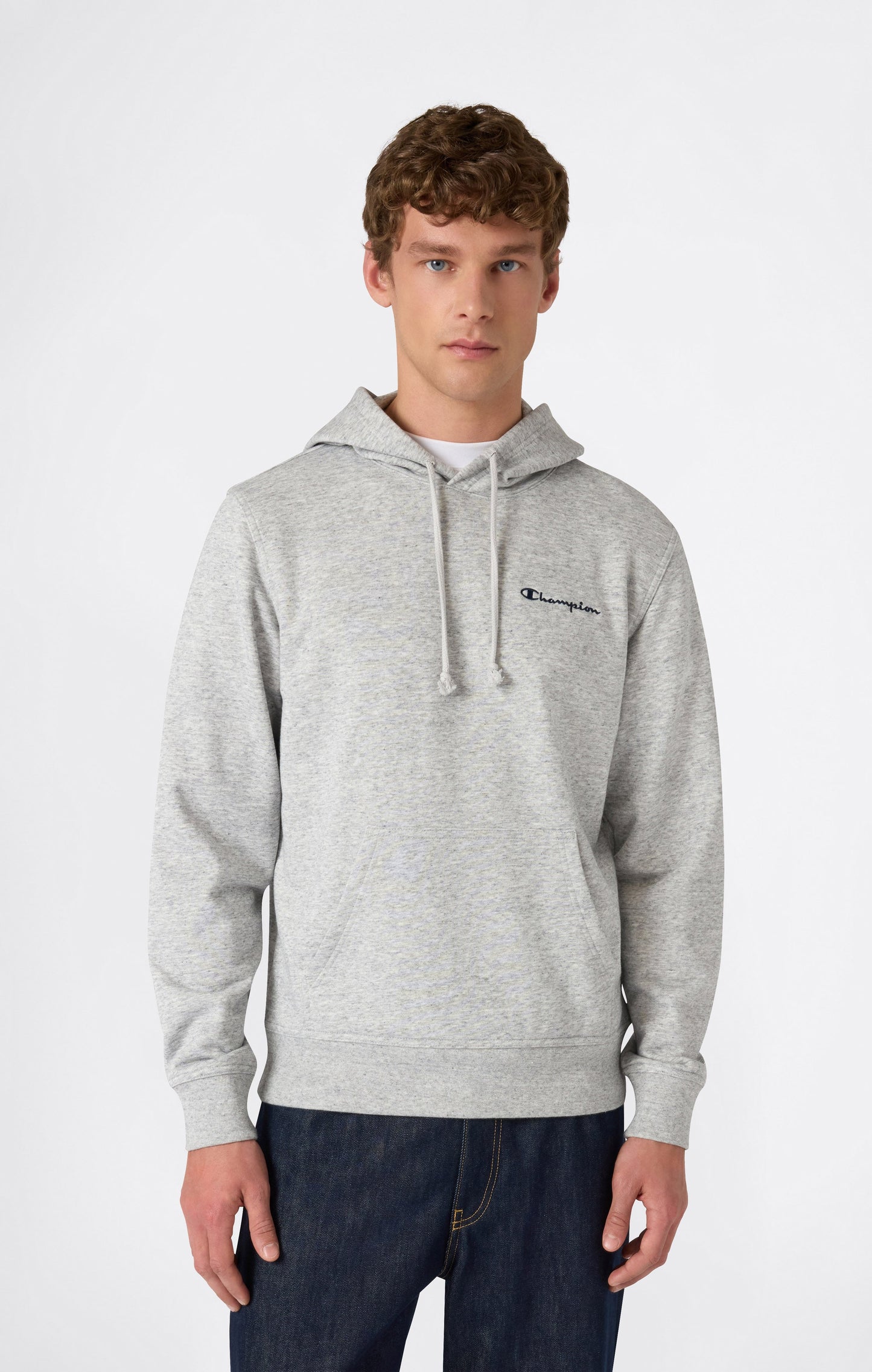 Men's Lightweight Hoodie with Small Embroidered Logo Icons