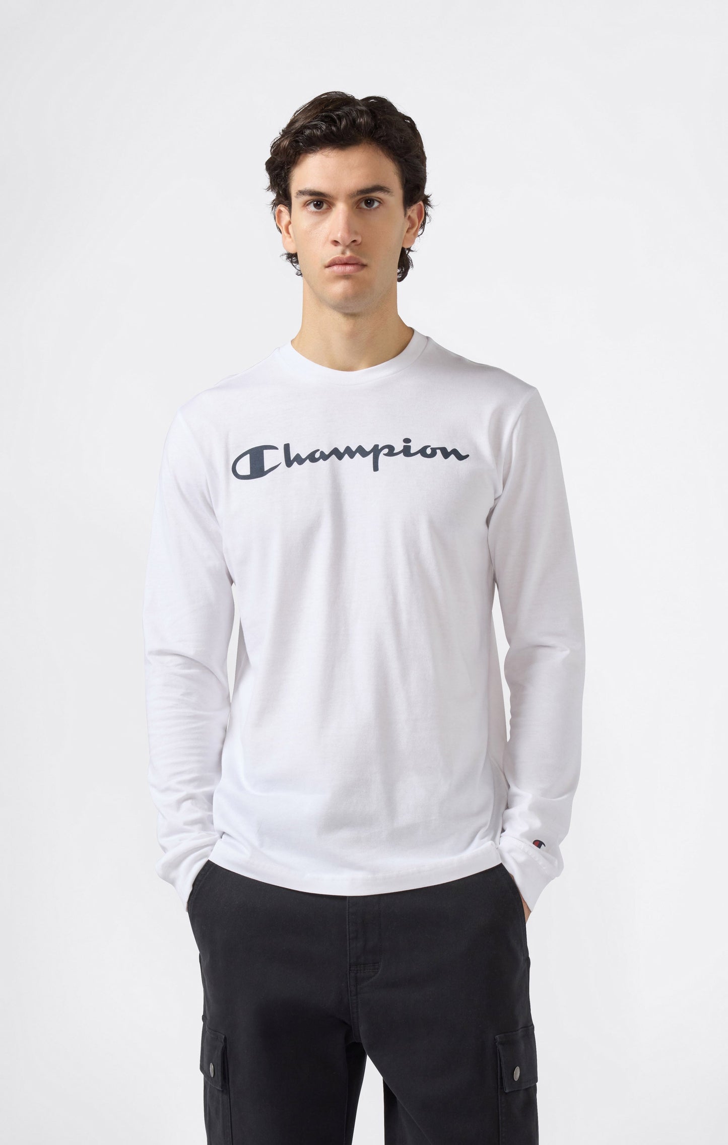 Men's Long Sleeve T-Shirt Script Logo