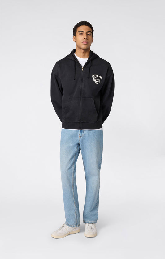 Men's East West Full Zip Hooded Sweatshirt