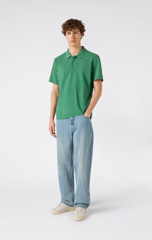 Men's Washed Effect Polo Icons