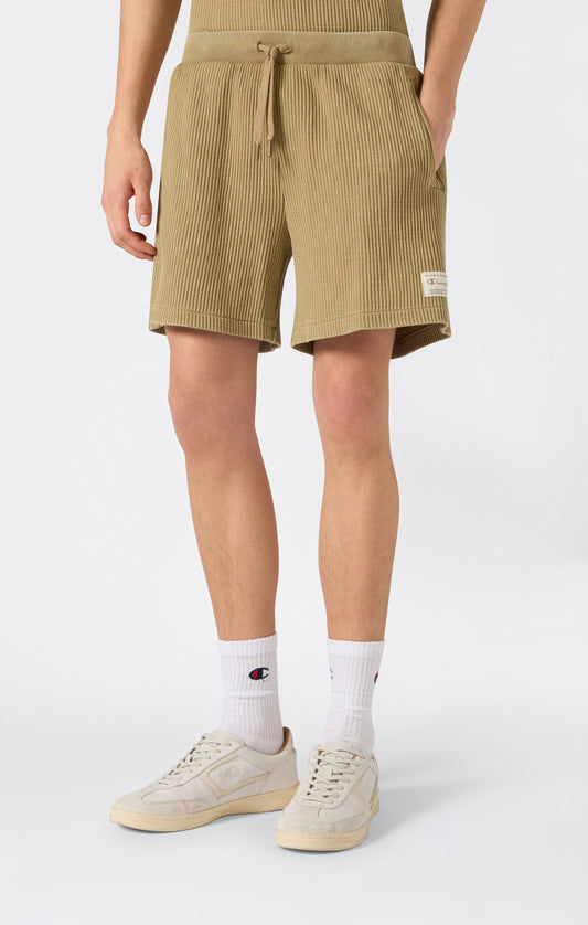 Men's Washed Waffle Bermuda Shorts