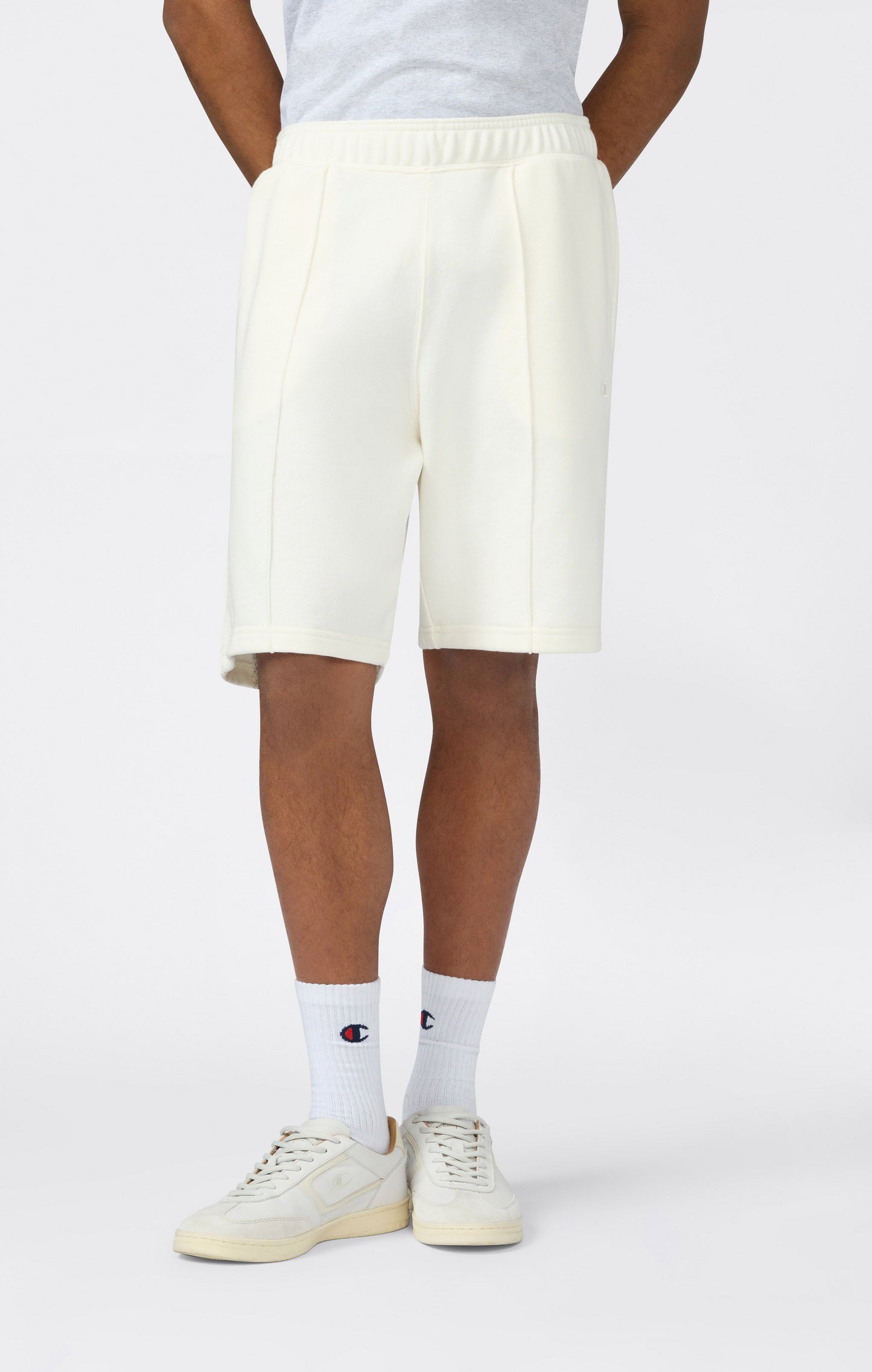Men's 9 Bermuda Shorts with Stitched Pintuck Icons