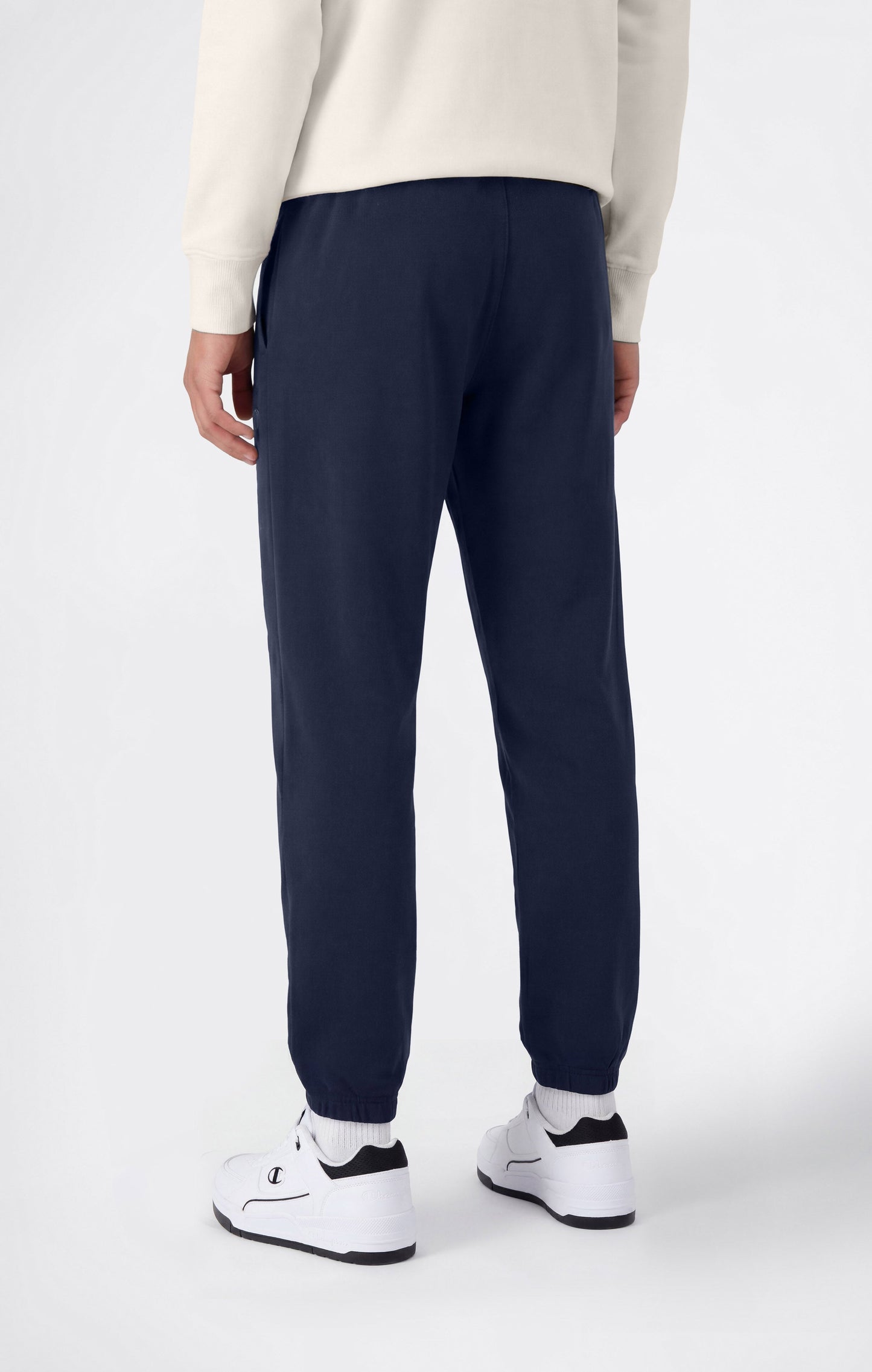 Men's Lightweight Pants with Elastic Cuffs and Tonal Maxi Embroidered Logo Icons