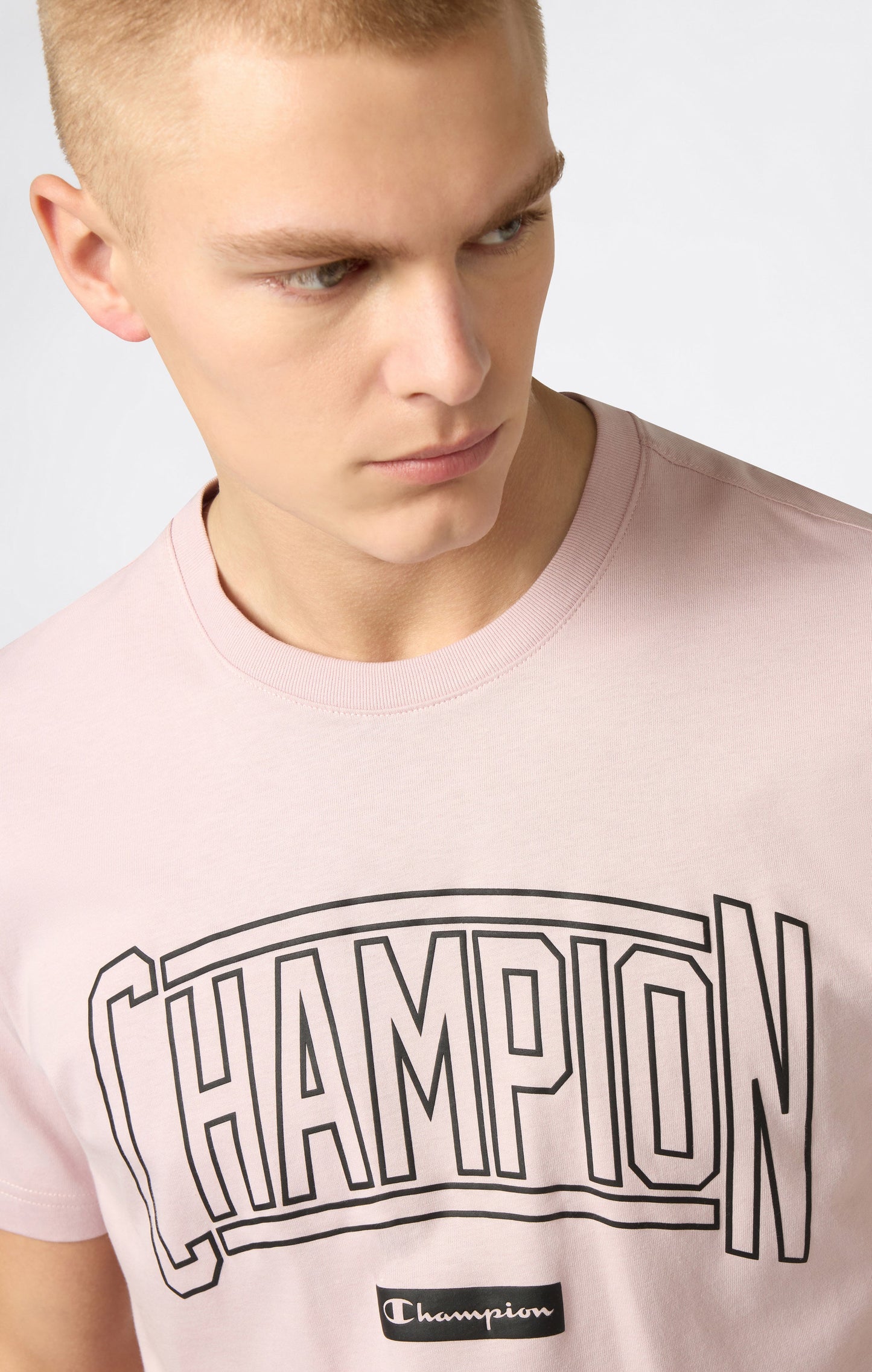 Men's Crewneck T-Shirt With Puff Print Logo