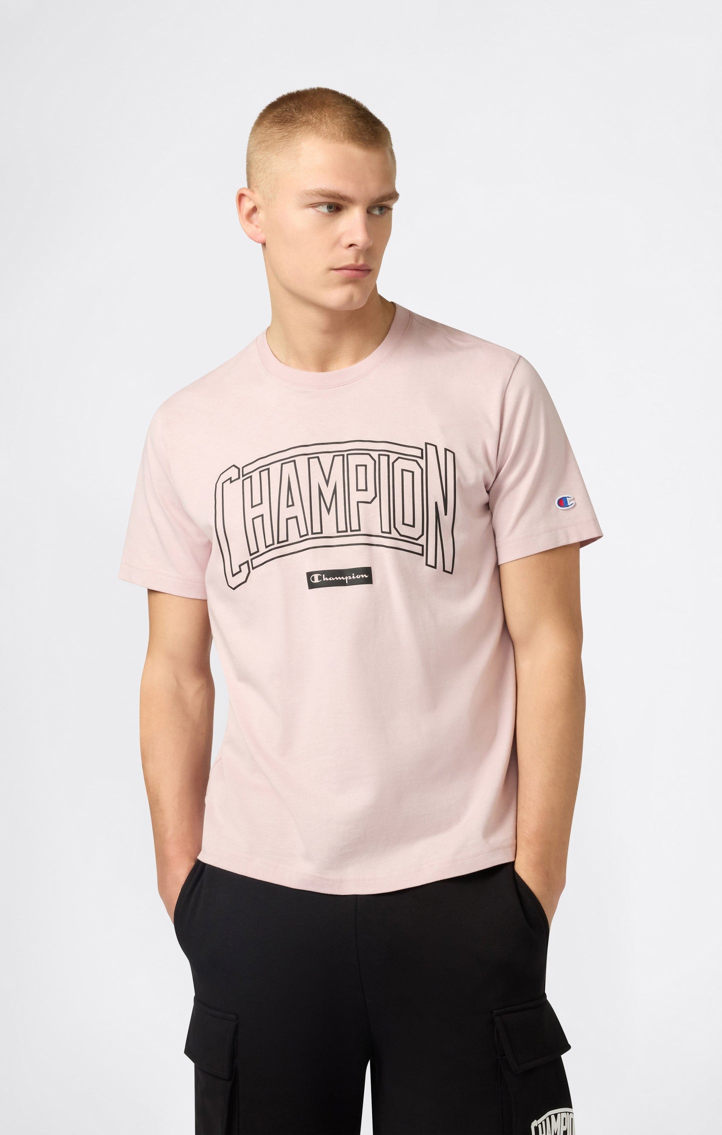 Men's Crewneck T-Shirt With Puff Print Logo