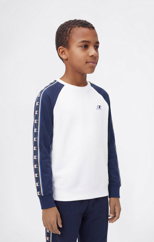 Boys' Crewneck Sweatshirt with C-Logo Tape