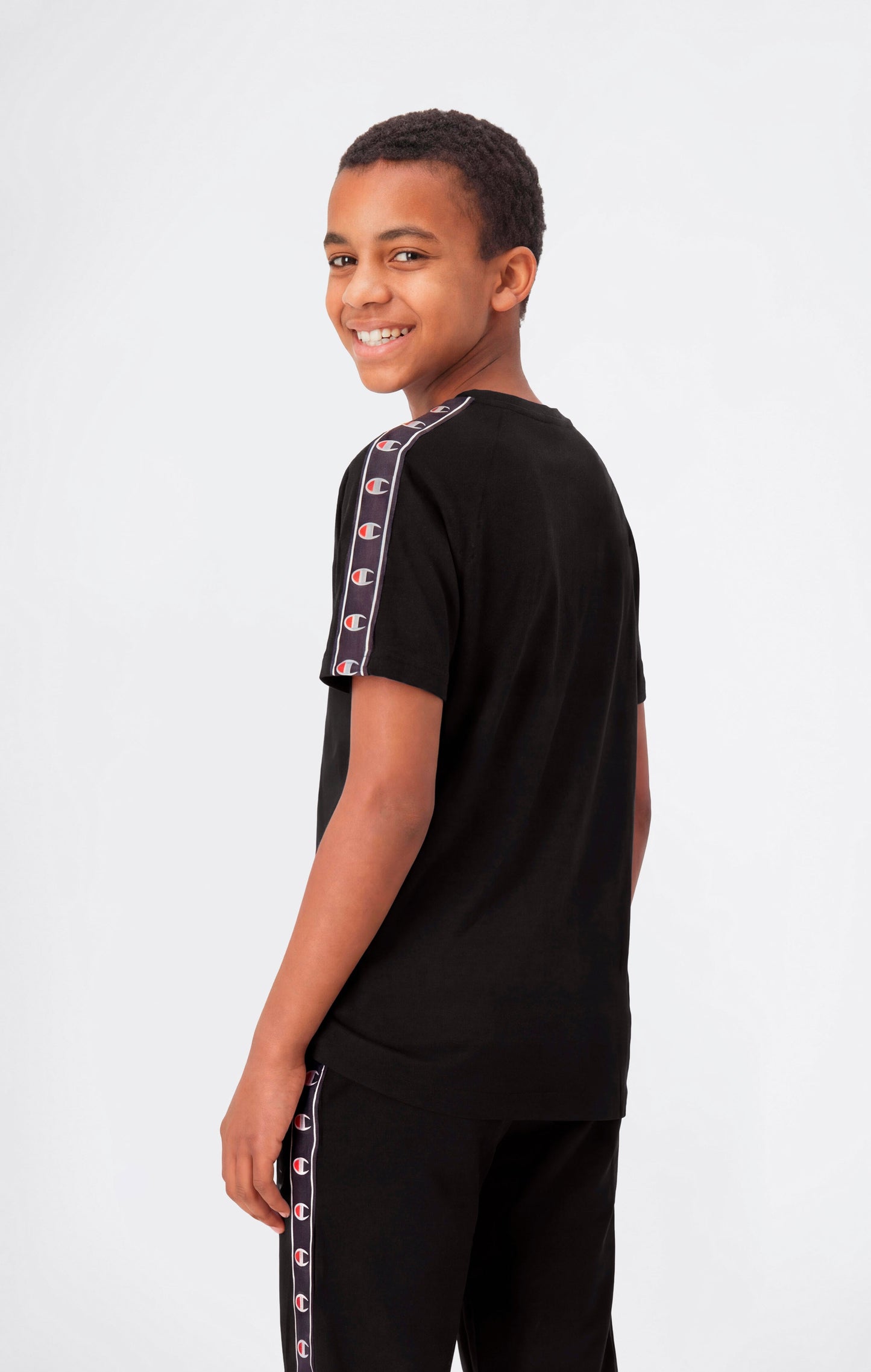 Boys' Crewneck T-Shirt with Tape Logo