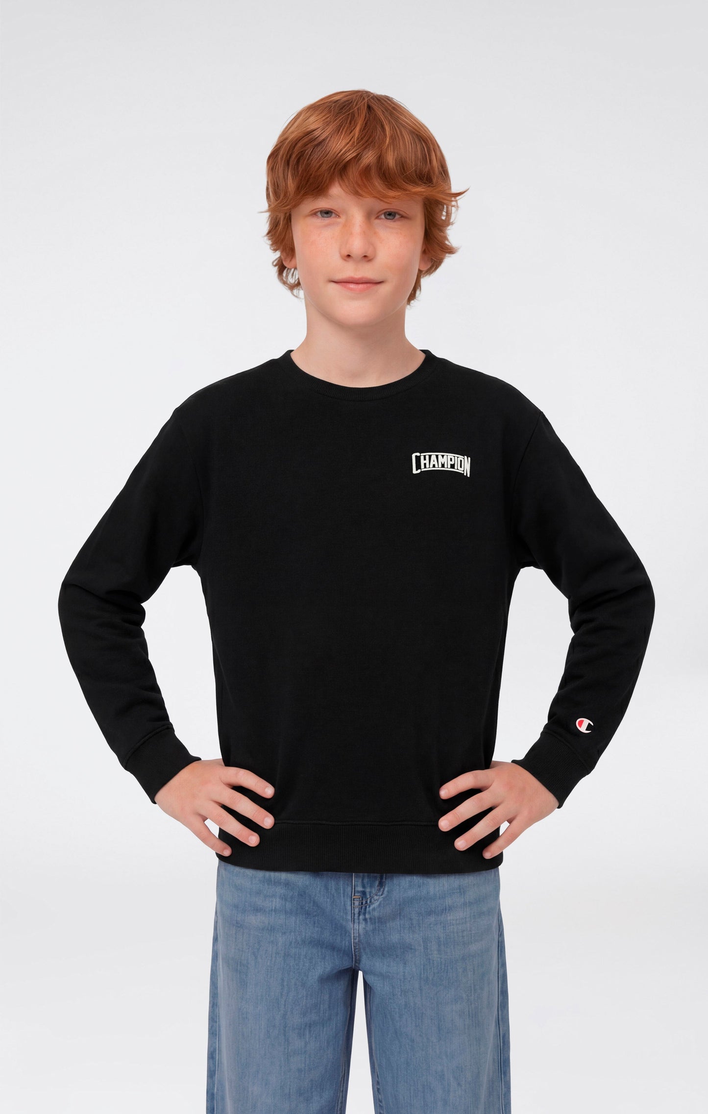 Boys' Crewneck Sweatshirt with Puff Print