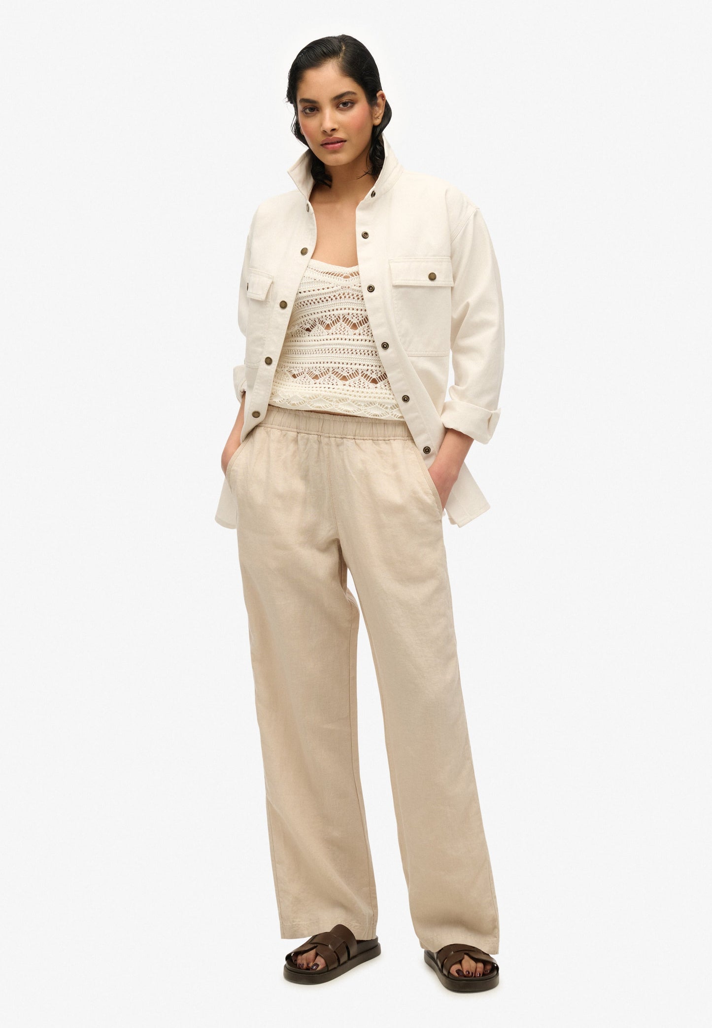 Linen Drawstring Pants
